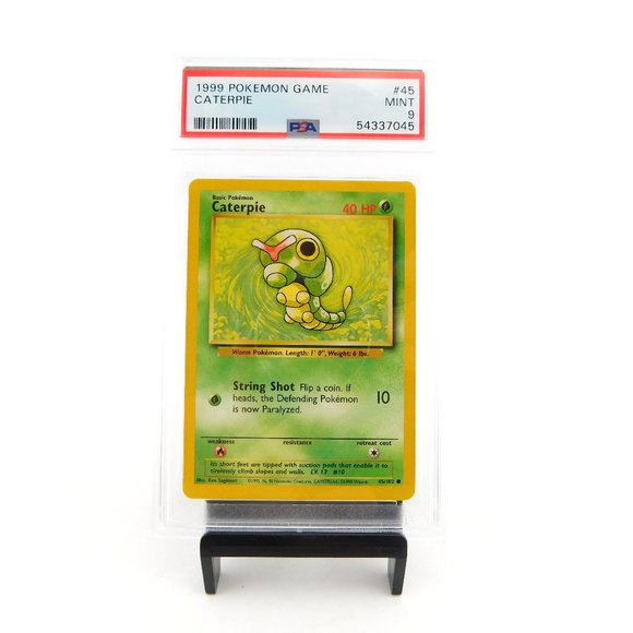 Pokemon CCG 1999 Base Set Unlimited Caterpie PSA 9 #45 / 102